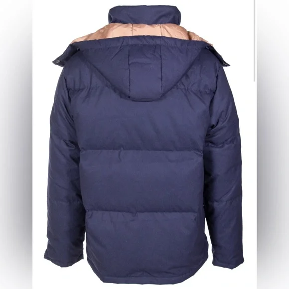 Schott NYC Down Filled Hooded Puffer Parka Jacket Men's Navy Size 3XL 9040D - Picture 3 of 16